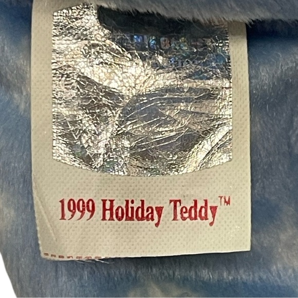 Ty Beanie Babies 1999 Holiday Teddy Bear Plush Toy - Blue - Picture 6 of 6
